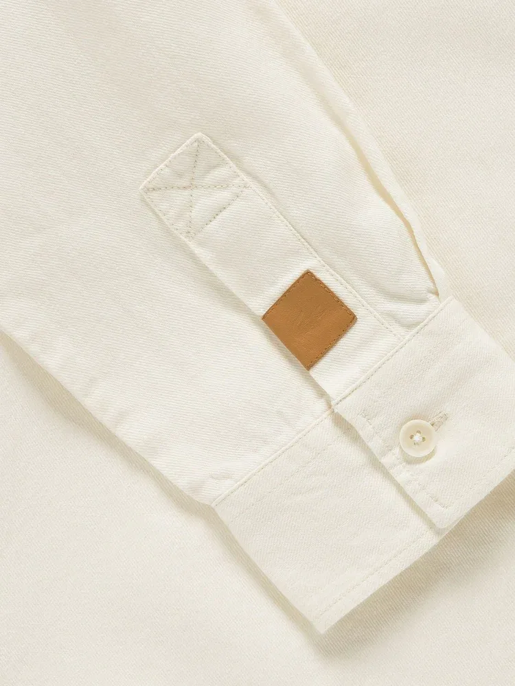 Рубашка джинсовая LACOSTE White, свободного кроя, белая — фото 3