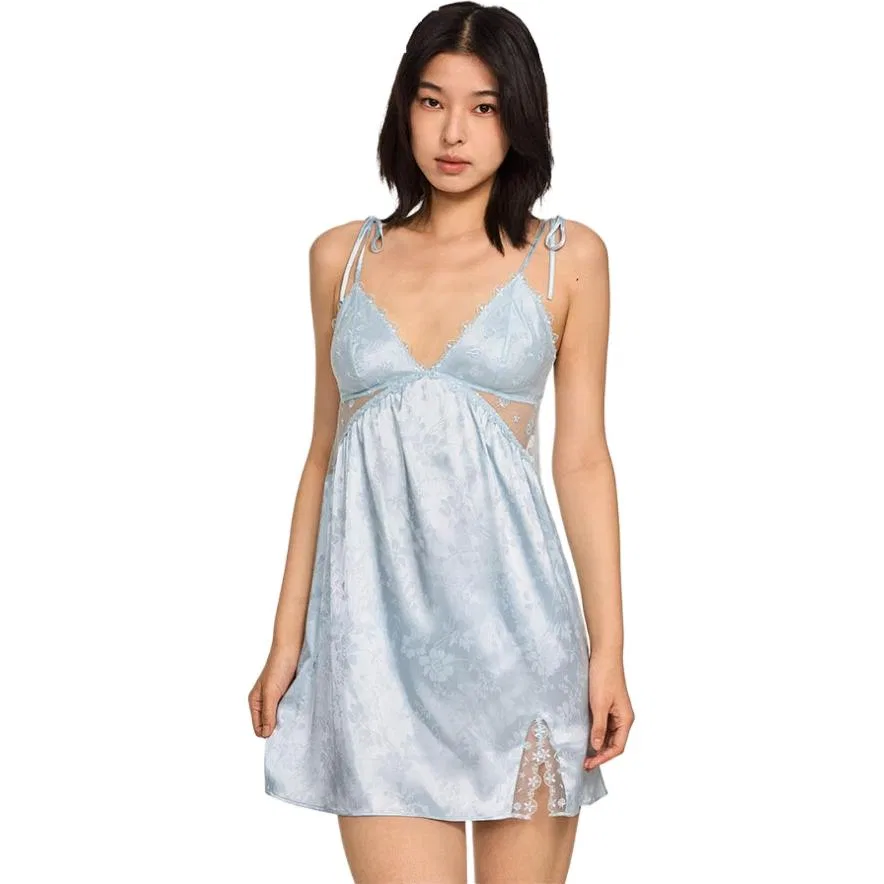 Женская ночная рубашка с кружевом Victoria's Secret, Baroque Blue