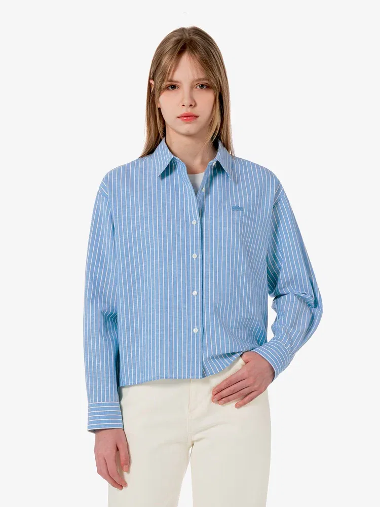 Рубашка кроп-топ LACOSTE, Blue — фото 4