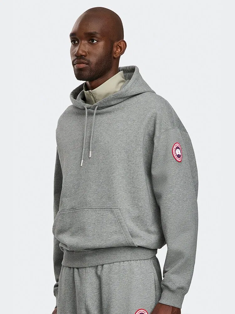 Футболка с длинным рукавом, капюшон, модель Lobe Hoodie CANADA GOOSE, Charcoal Gray