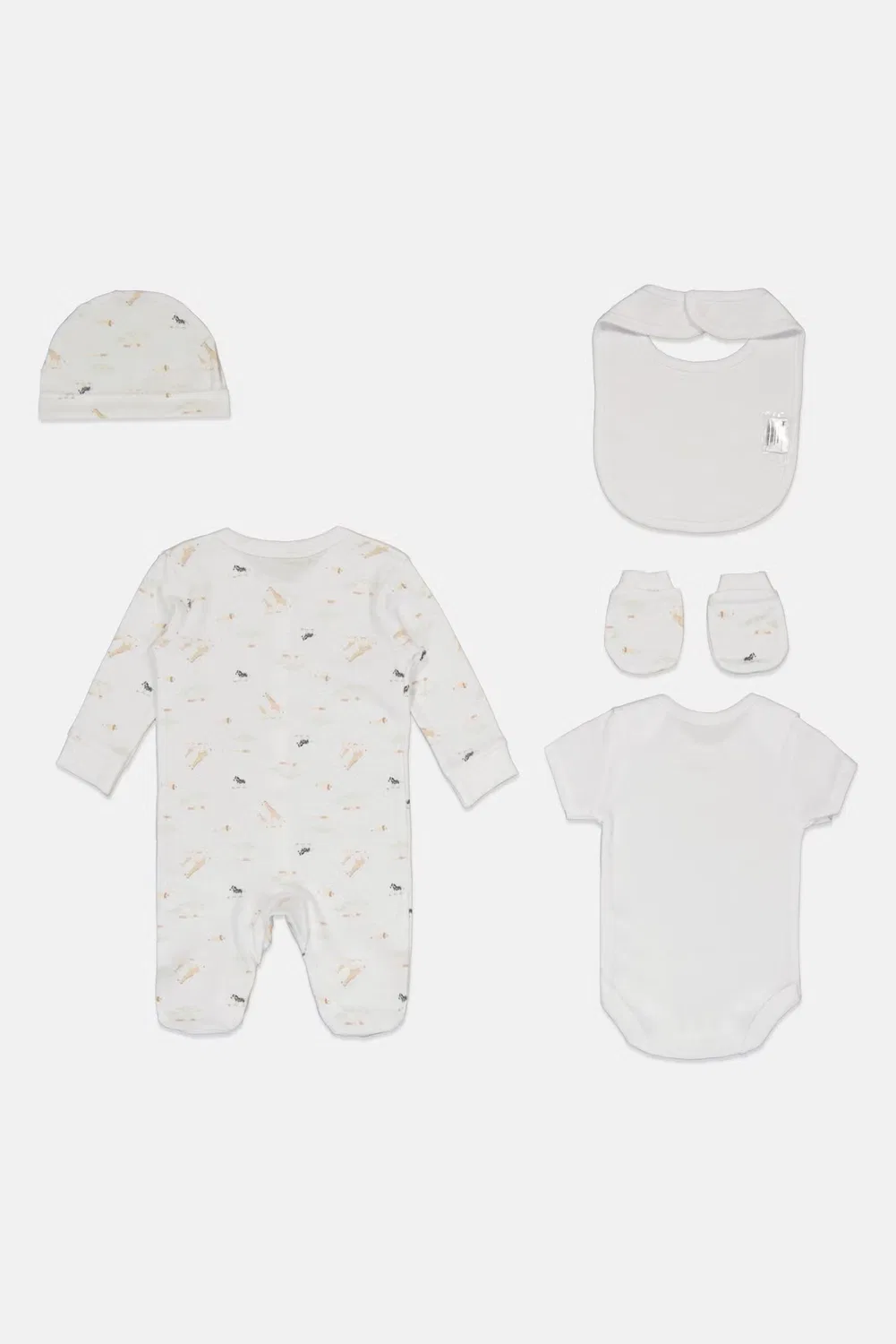 Комплект детский с принтом 5 предметов Rock-A-Bye Baby Boutique, белый — фото 2