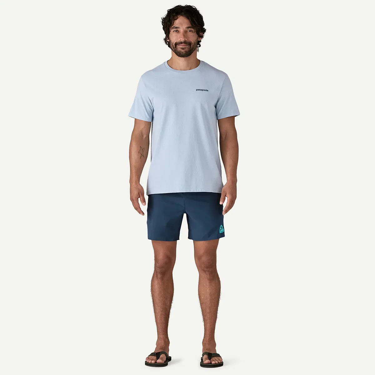 Мужские шорты с четырехсторонней растяжкой Hydropeak 16in Volley Short Patagonia, Tidepool Blue — фото 2
