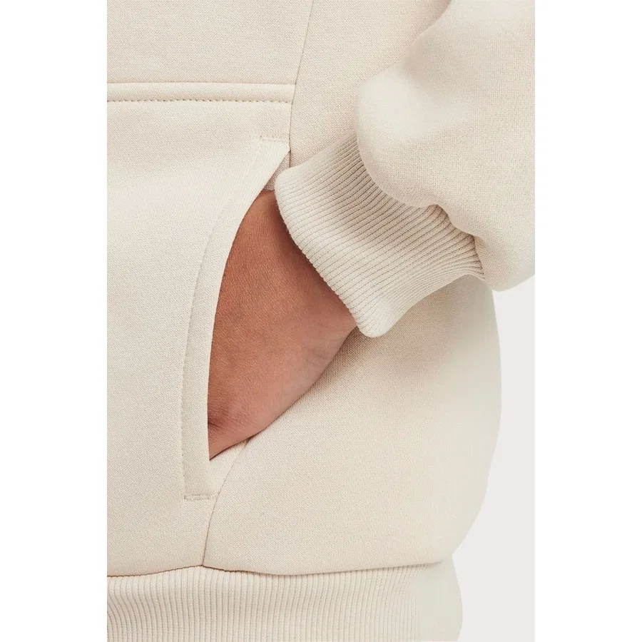 Детский свитшот с капюшоном и молнией Sportswear Full-Zip Nike, Кремовый — фото 4