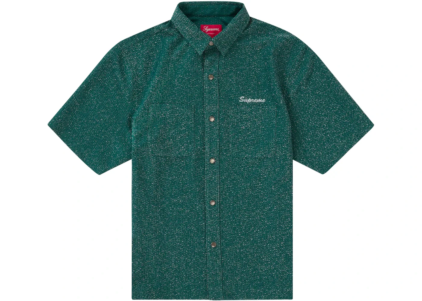 Мужская рубашка с люрексом Supreme, Green