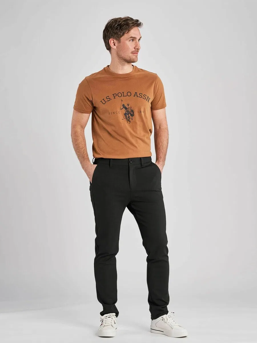 Классические брюки-чиносы 'UMMilo' черного цвета U.S. Polo Assn. — фото 4