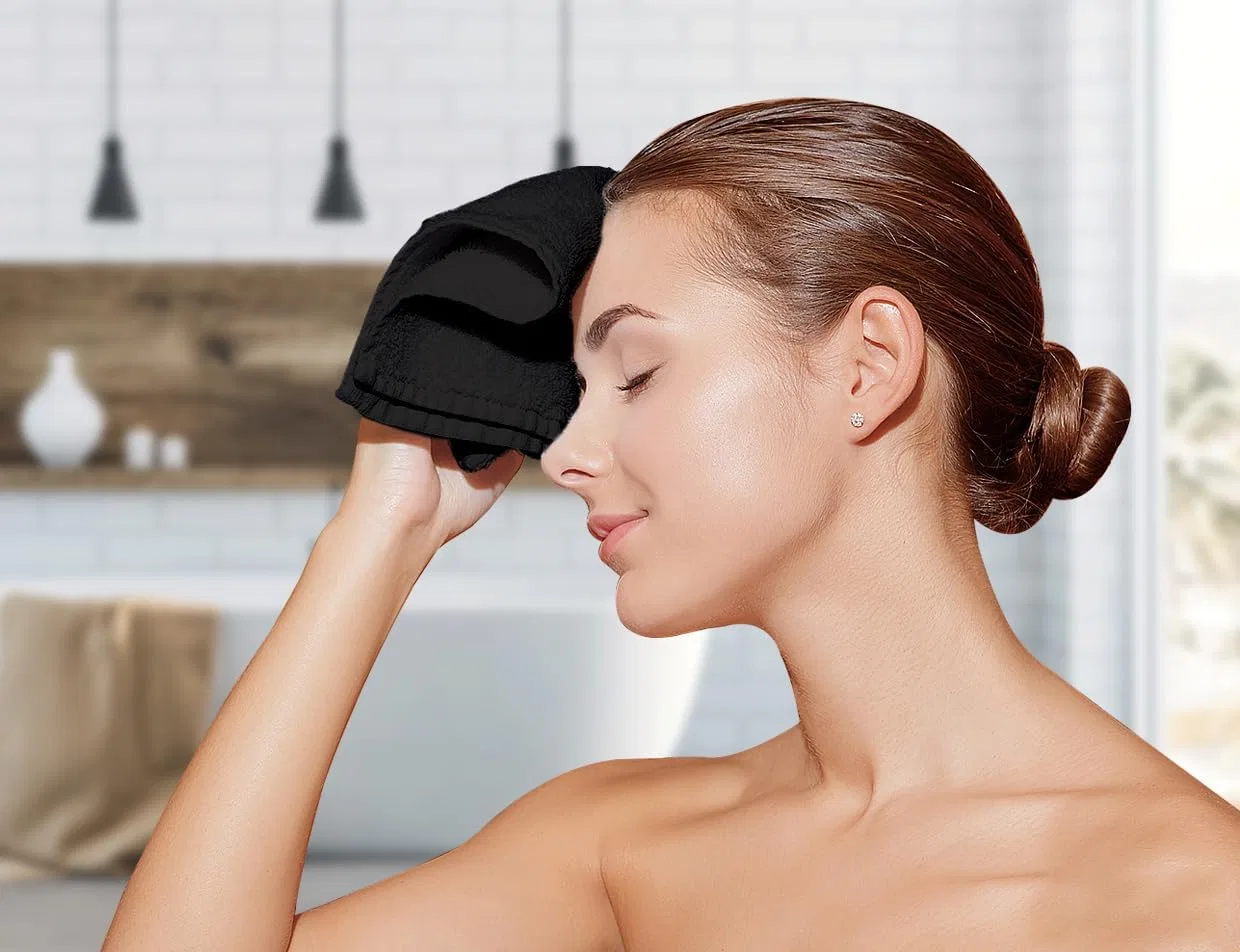 Мочалки хлопковые, Avalon Towels, набор 60 шт, 30.5x30.5 см, Black — фото 2