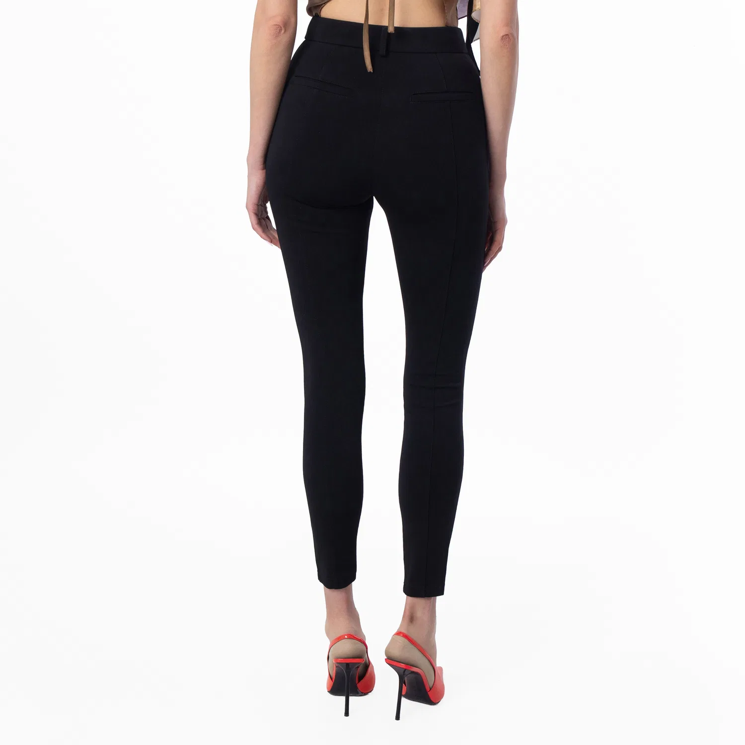 Брюки-джодпуры с высокой посадкой Burberry Ladies Black Stretch Jersey Jodhpurs, Black — фото 4