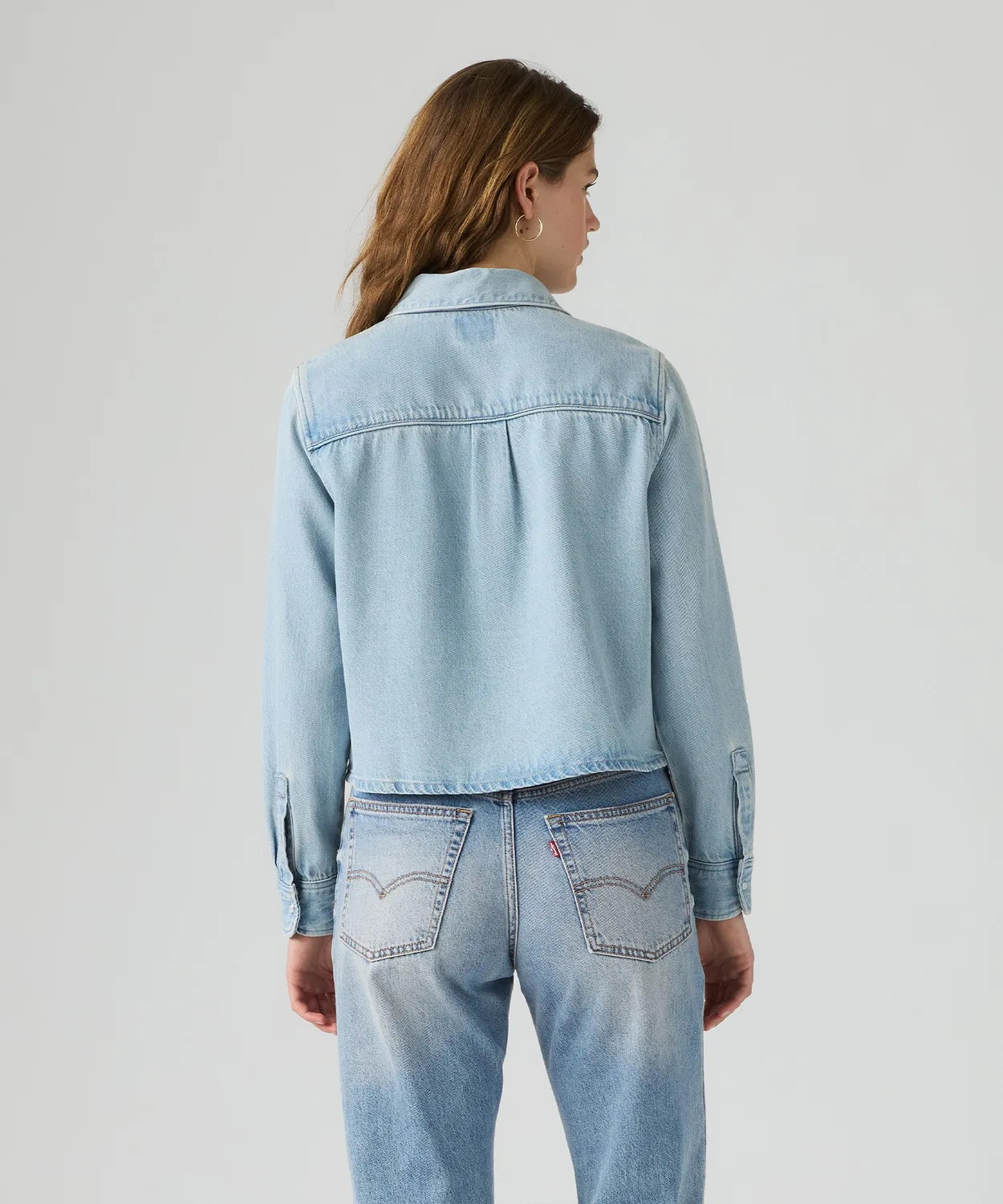 Женский джинсовый жакет Logan Shacket Levi's, Light Indigo Blue — фото 3