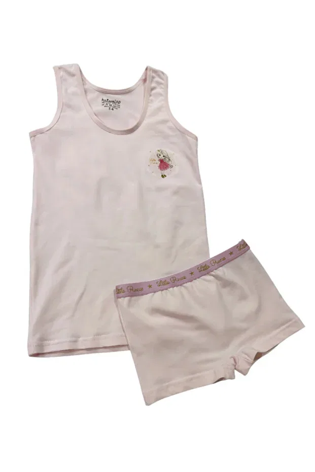 Детский комплект для девочек хлопковый Katamino girl's athlete and boxer double set Benitto Kids, Pink