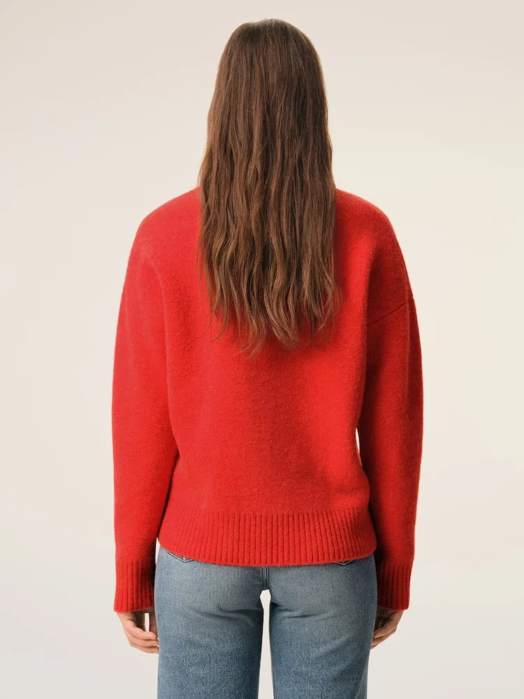Свитер Polo, Alpaca AMI PARIS, Red — фото 4