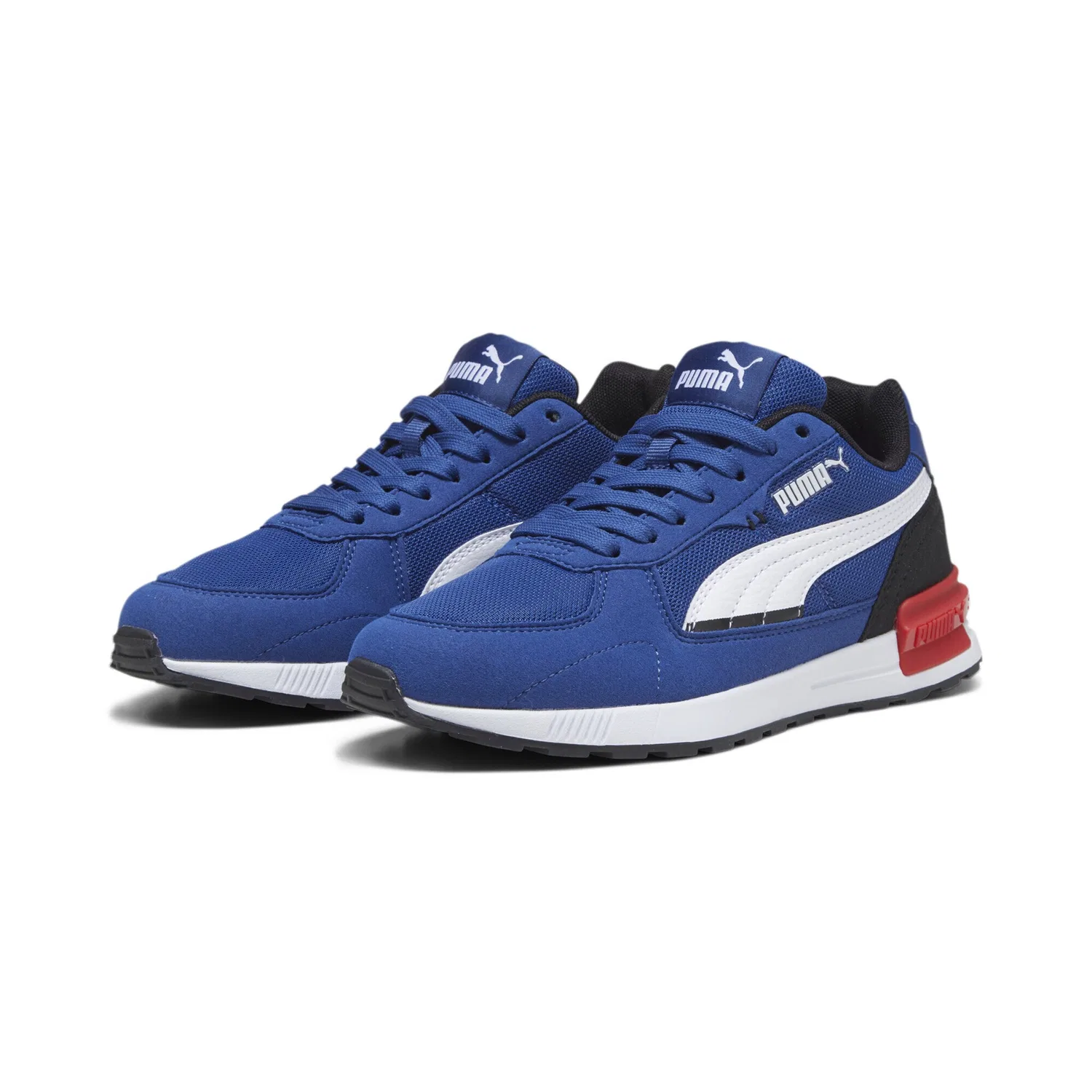 Детские кроссовки на шнуровке Graviton PUMA, Clyde Royal White Black Blue