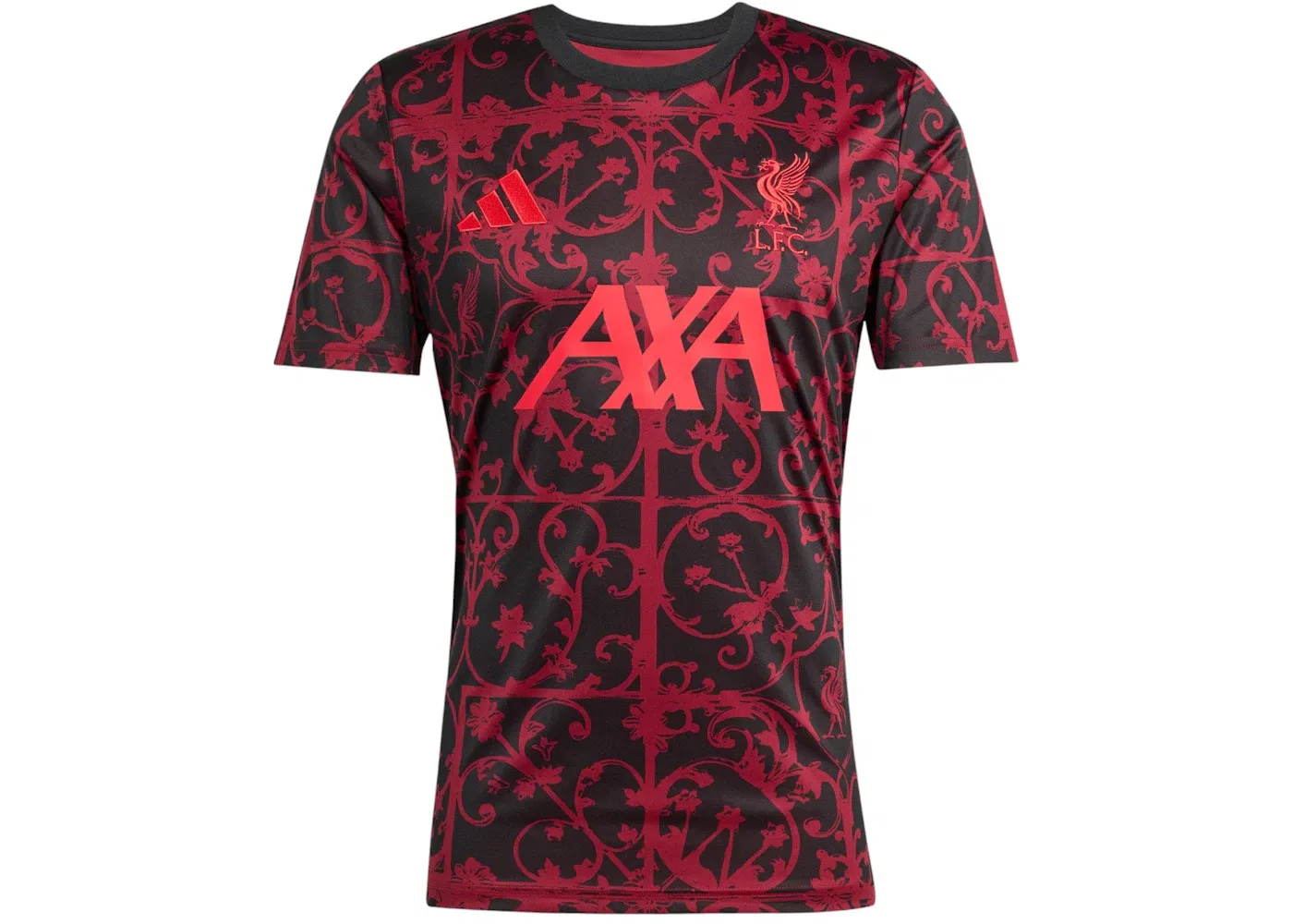 Мужская футболка для футбола с длинным рукавом Adidas, Black Pure Ruby