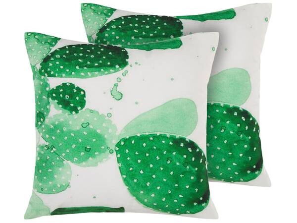

Подушка Beliani 2 шт OSTINA, 45x45x45 см, зеленый/белый