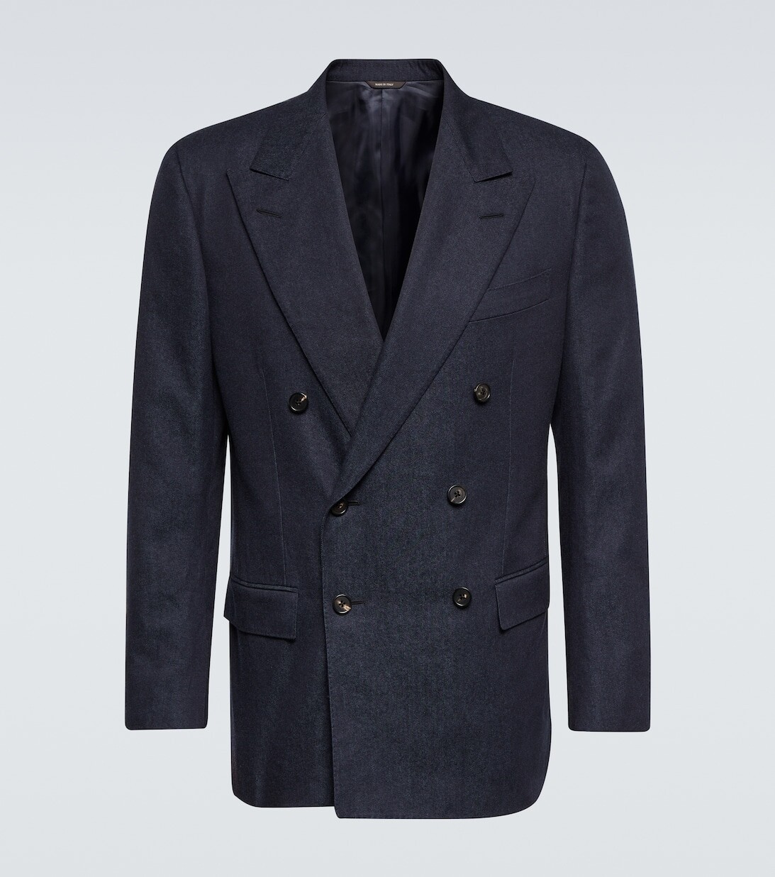

Блейзер Milano из смесовой шерсти Loro Piana, синий