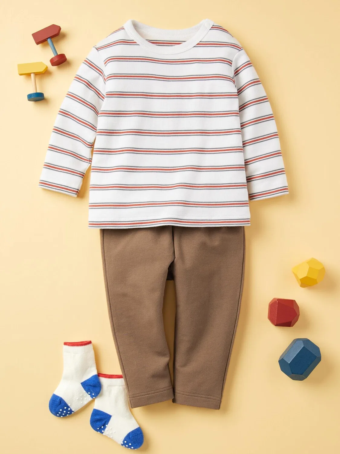 Леггинсы Uniqlo, свободный крой, желтый — фото 4