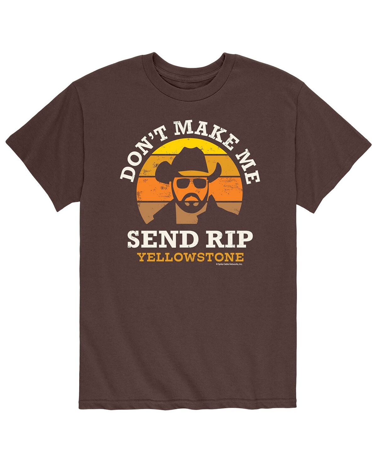 

Мужская футболка yellowstone don't make me send rip AIRWAVES, коричневый