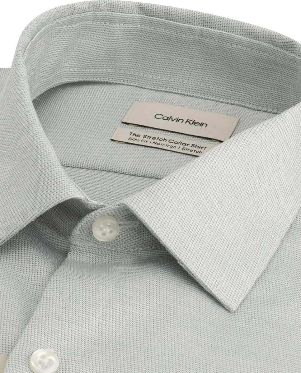 Мужская рубашка, Vestir Microestructura Tono, Calvin Klein, зеленый — фото 2