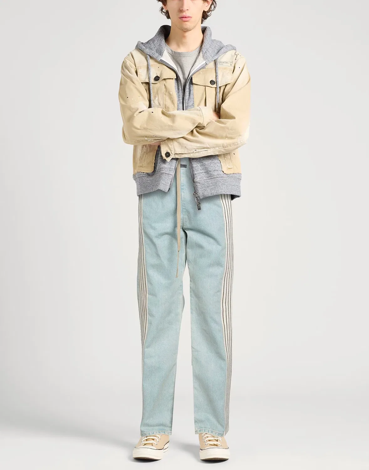 Мужские джинсы прямого кроя с высокой посадкой Fear Of God, синий — фото 2