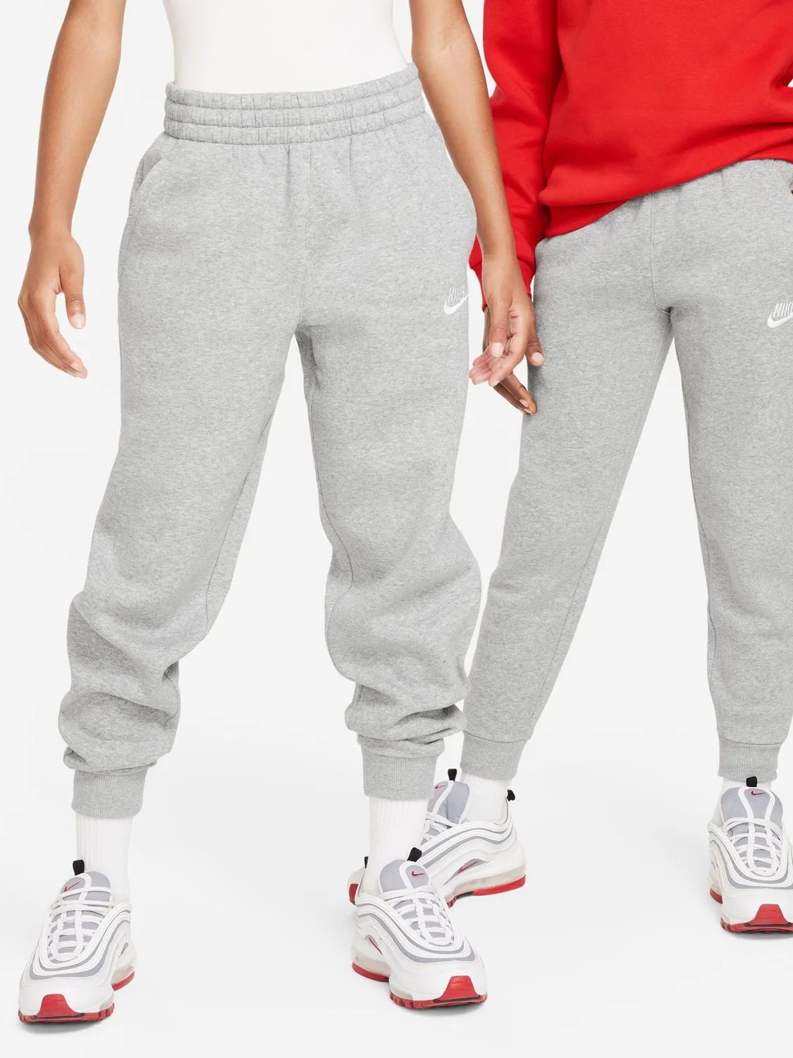 Джоггеры из флиса Nike Club, темно-серый меланж — фото 3
