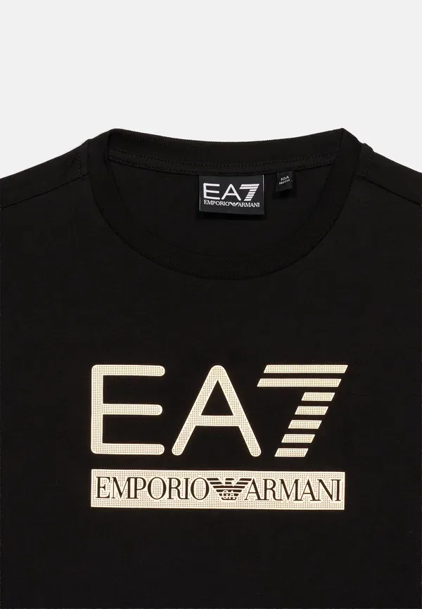 Футболка унисекс с принтом, обеспечивающая видимость поезда Ea7 Emporio Armani, черный — фото 3