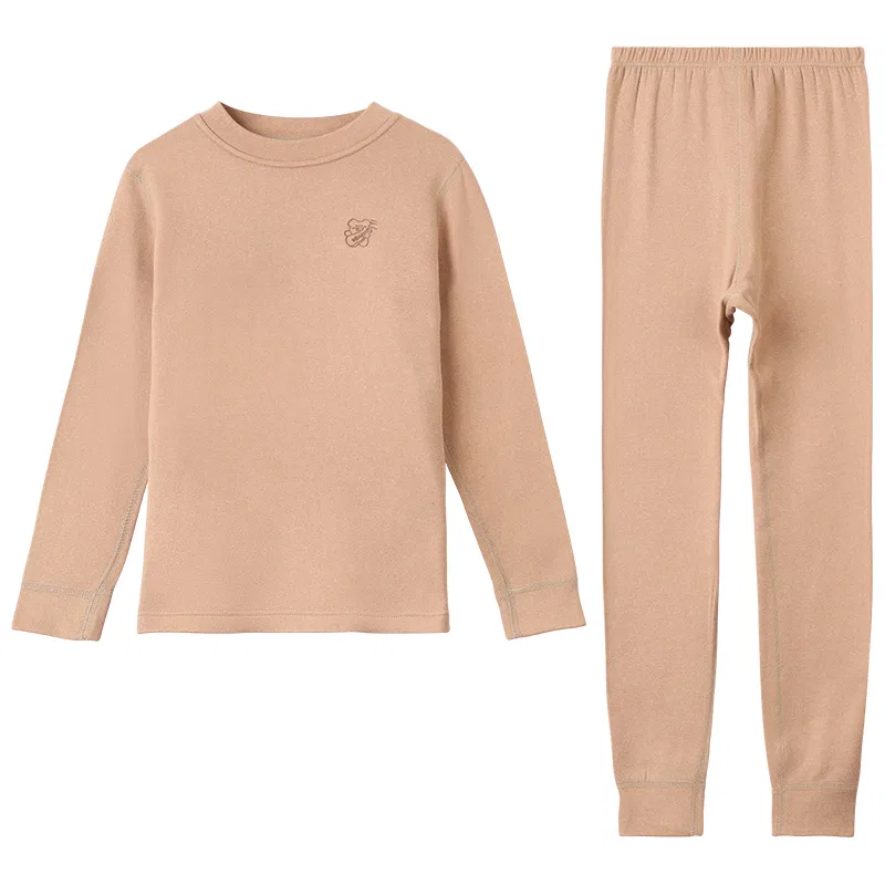 Детское нижнее белье хлопковое комплект Red bean, Oat Khaki