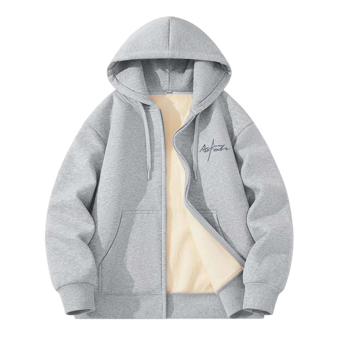 Детский свитшот с логотипом Thermal Sherpa Black (Pen End Light Shadow Chest Logo) MINISO, Thermal Sherpa Black (Pen End Light Shadow Chest Logo) — фото 3