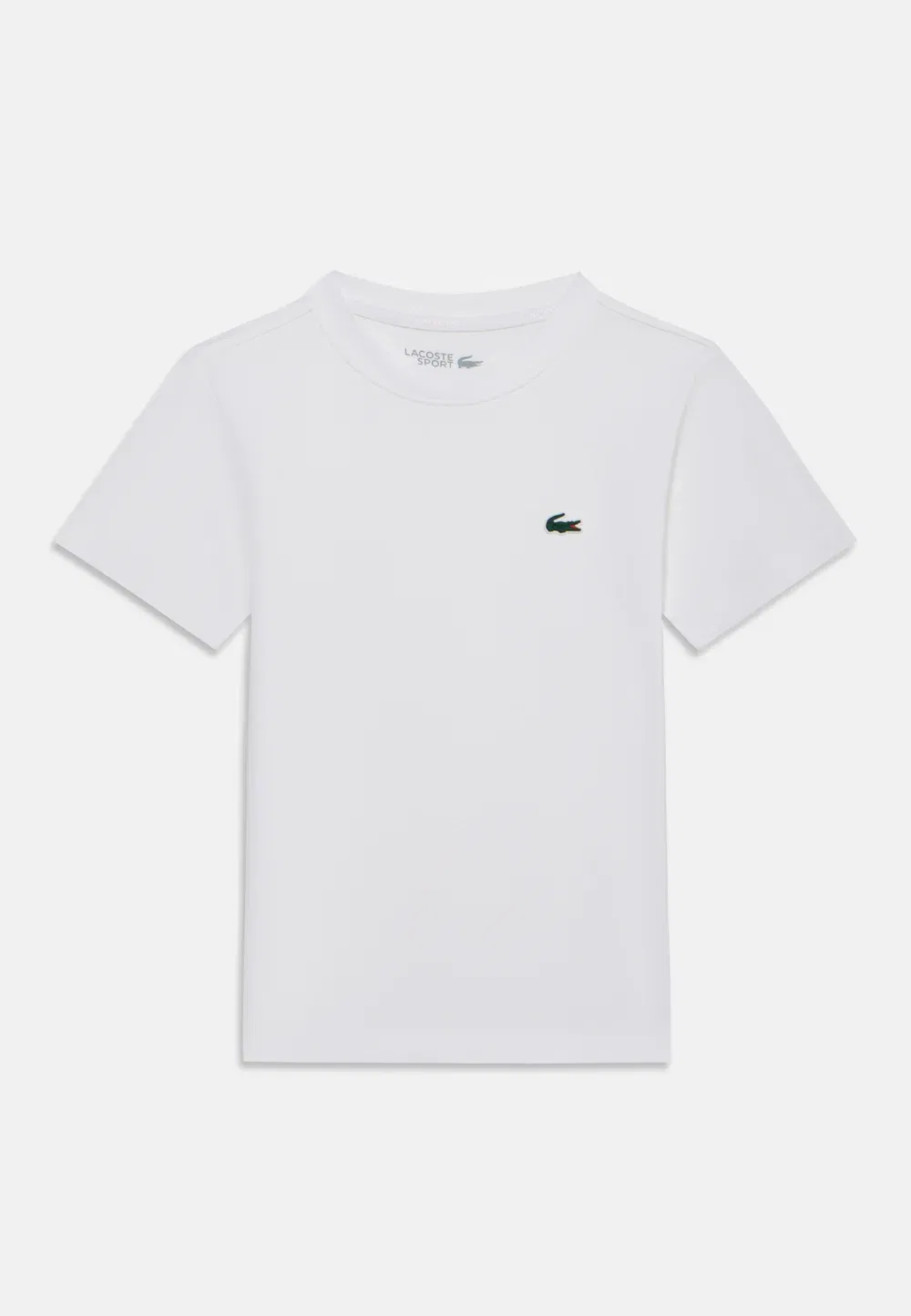 Классическая спортивная футболка с логотипом, унисекс - базовая футболка Lacoste, Blanc