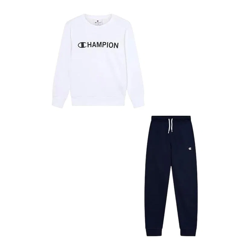 Детский спортивный костюм Champion 307263-WW001, Цвет Weiss Navyblau