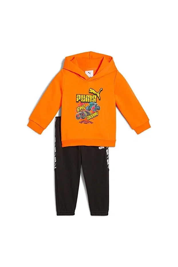 Детский комплект спортивного костюма для мальчиков с принтом Hot Wheels Baby Boy Tracksuit Set Puma, Black
