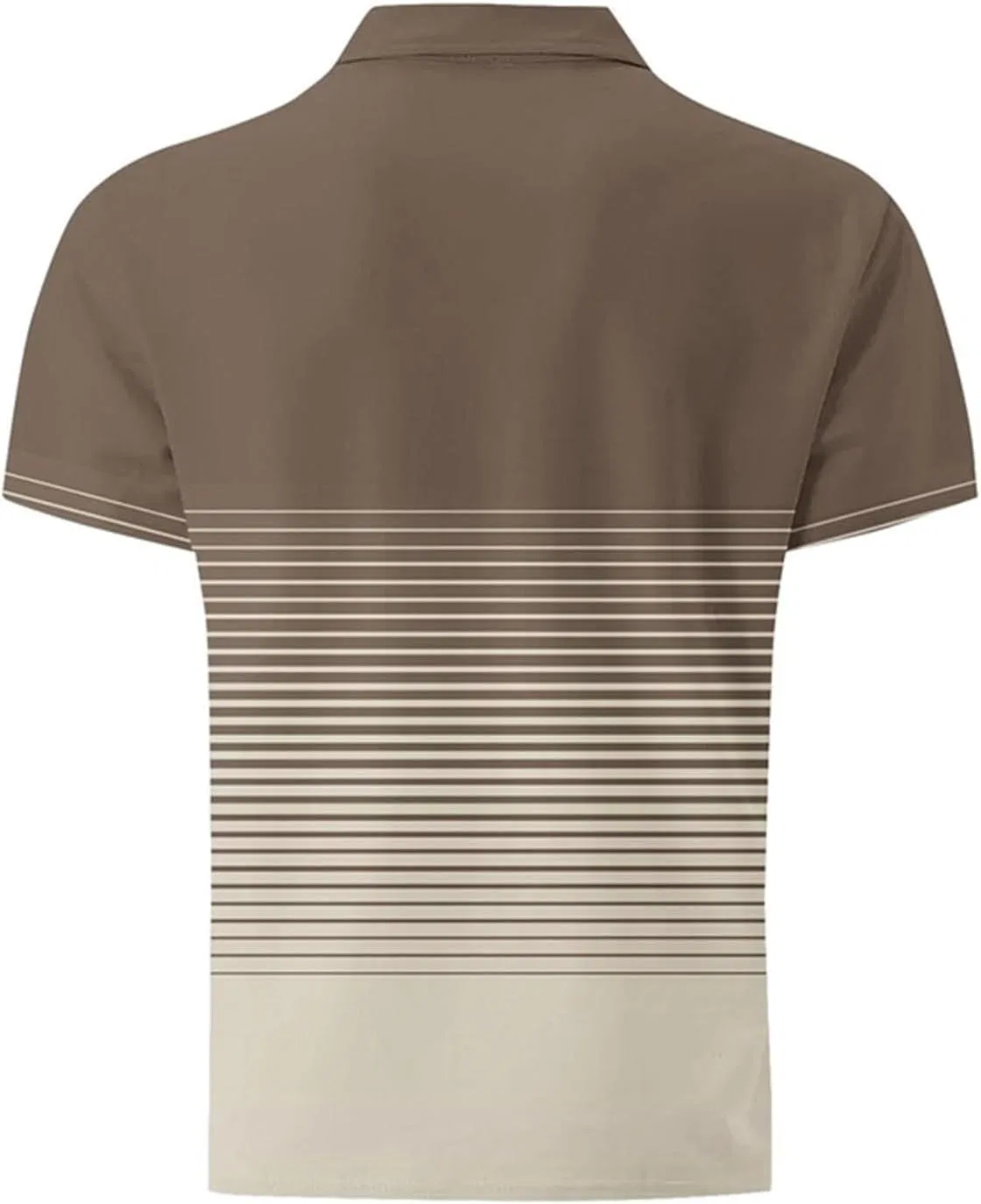 Мужская футболка с градиентом и полосками Slim-Fit, Brown — фото 3