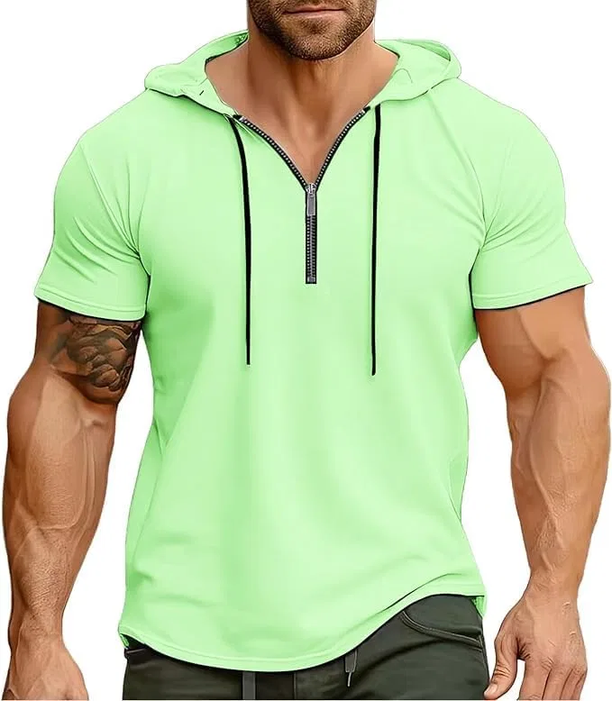 Мужская футболка-поло с четверть-застежкой Athletic Henley, Light Green