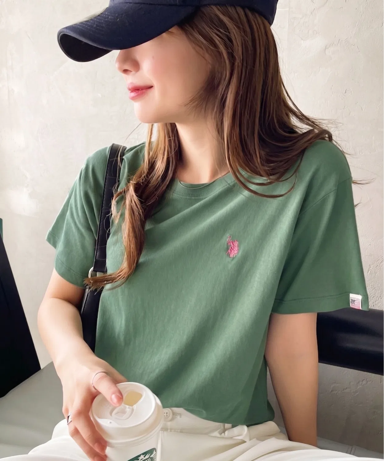 Женская футболка с принтом и логотипом U.S. POLO ASSN., Green