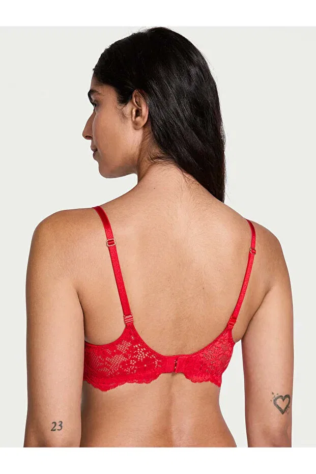 Женский бюстгальтер с кружевом Victoria'S Secret, Red — фото 2