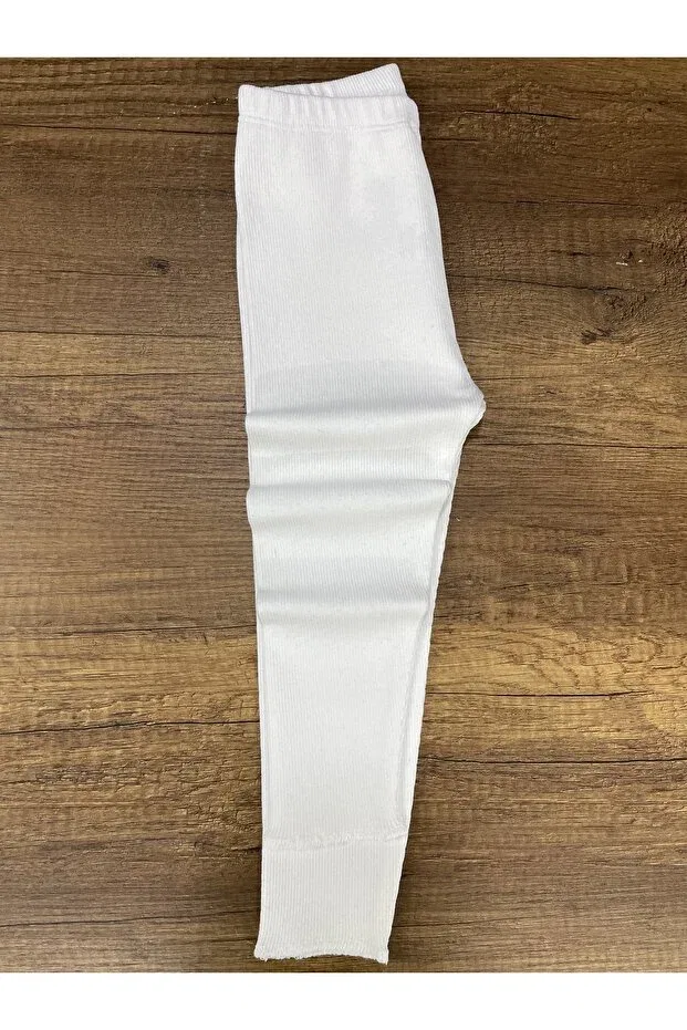 Детские леггинсы для девочек хлопковые Basics Berat Moda, White — фото 4