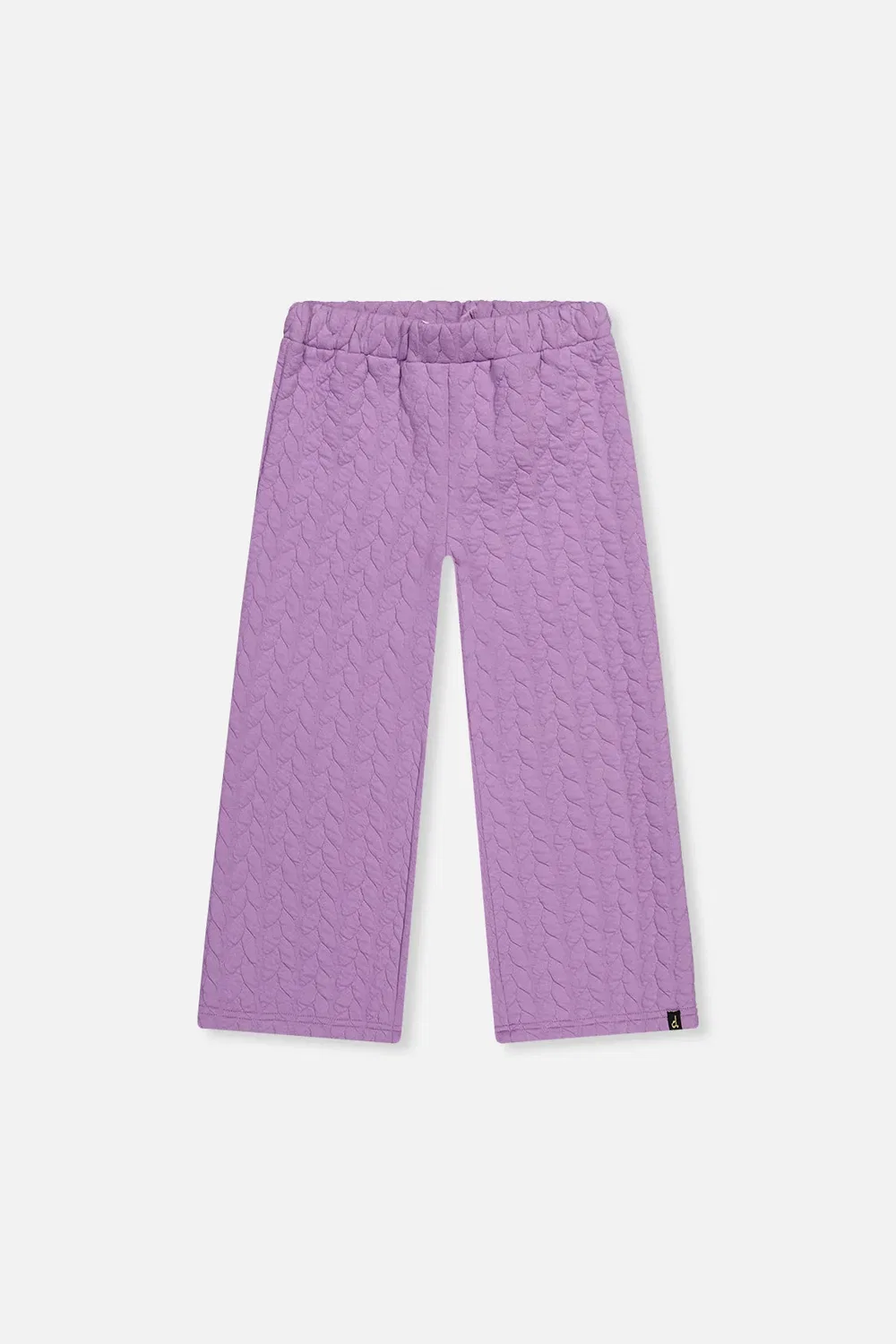 Детские брюки с широкими штанинами с жаккардовым узором Wide Leg Jacquard Deux par Deux, фиолетовый