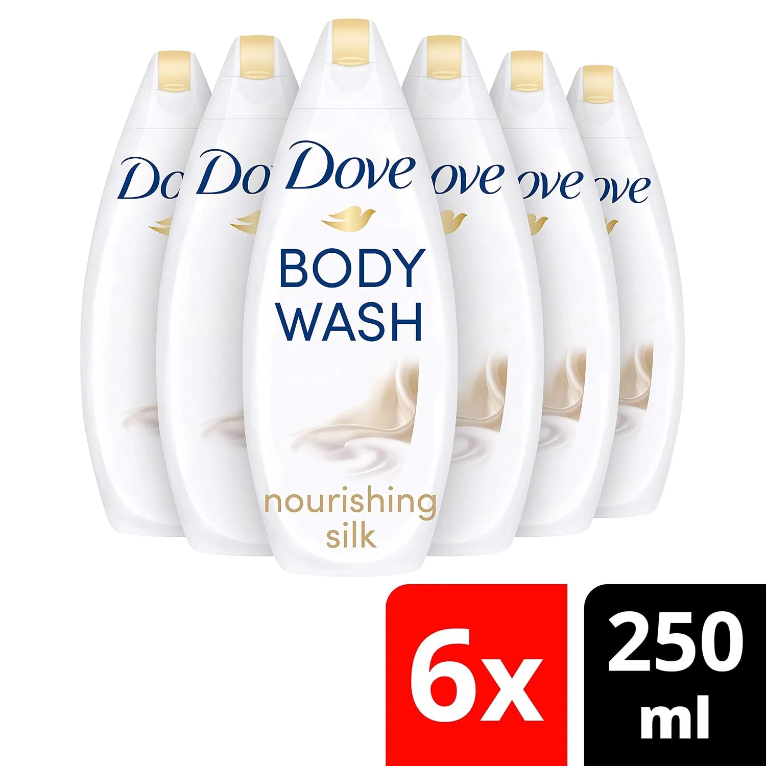 Гель для душа Dove Silk Glow, 6 x 250 мл, Vanilla Unilever — фото 2