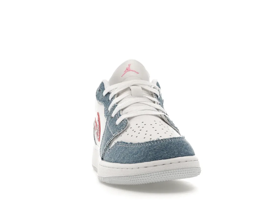 Детские кроссовки Lifestyle с принтом Jordan 1 Low SE Jordan, Cobalt Bliss/White/Pink Glow — фото 2