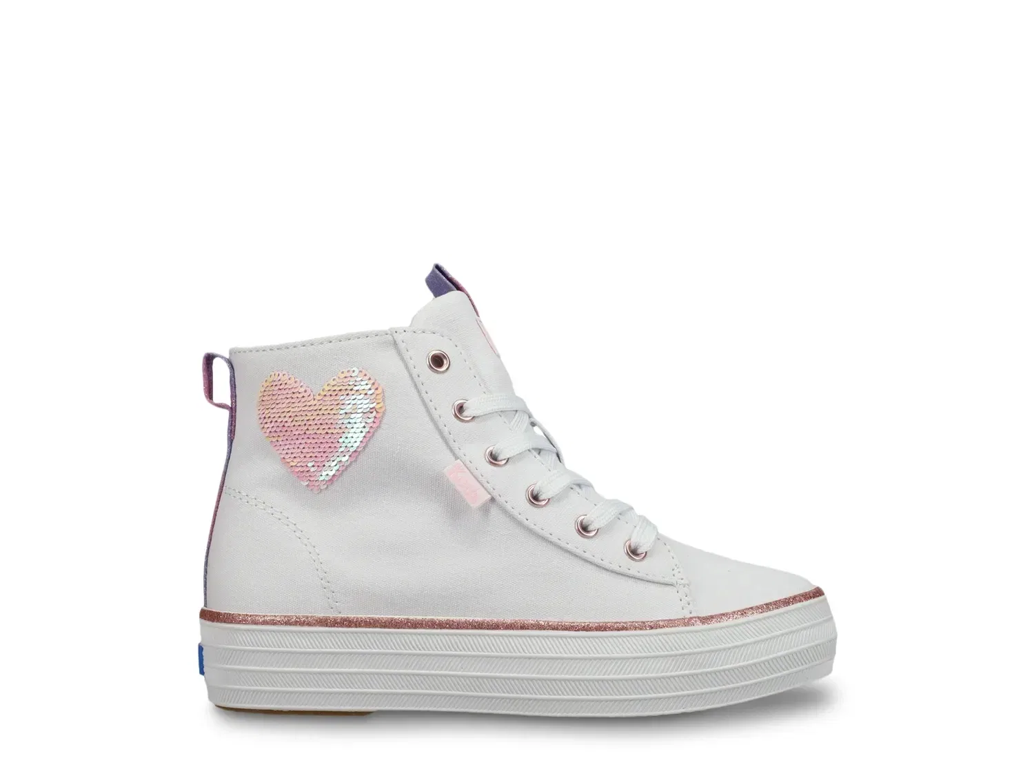 Кеды высокие Triple Up, бренд Keds, белый/розовый — фото 2