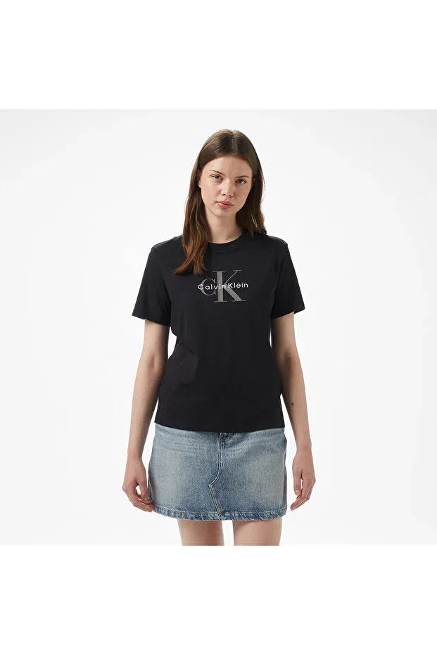 Женская футболка с коротким рукавом Hero Classic Monologo Calvin Klein, Black