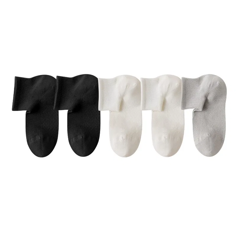 Детские носки-невидимки, комплект из 6 пар, MADALLO, Black/White/Light Gray