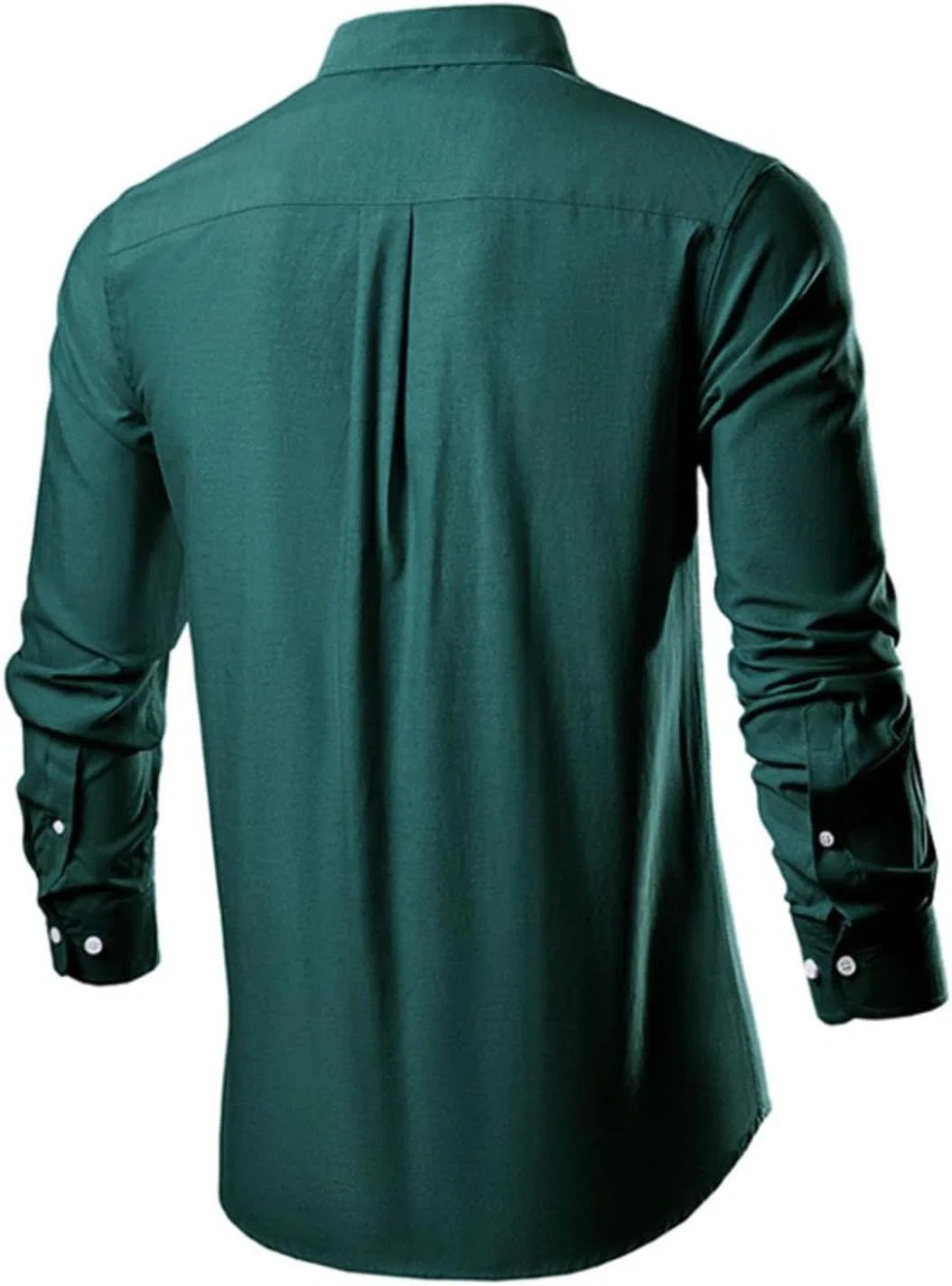 Мужская рубашка с длинным рукавом, Slim Fit, зелёный — фото 2