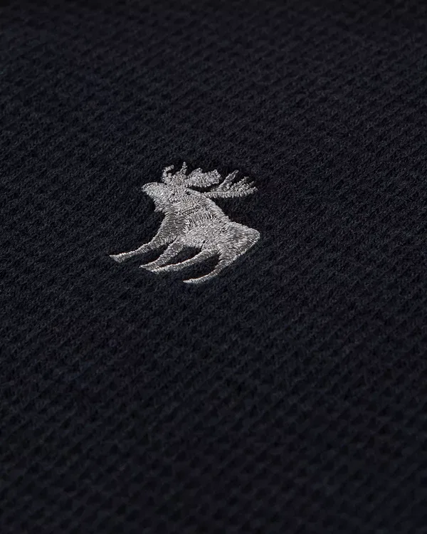 Детская футболка-поло с длинным рукавом Abercrombie Kids, Anf Anthracite — фото 3