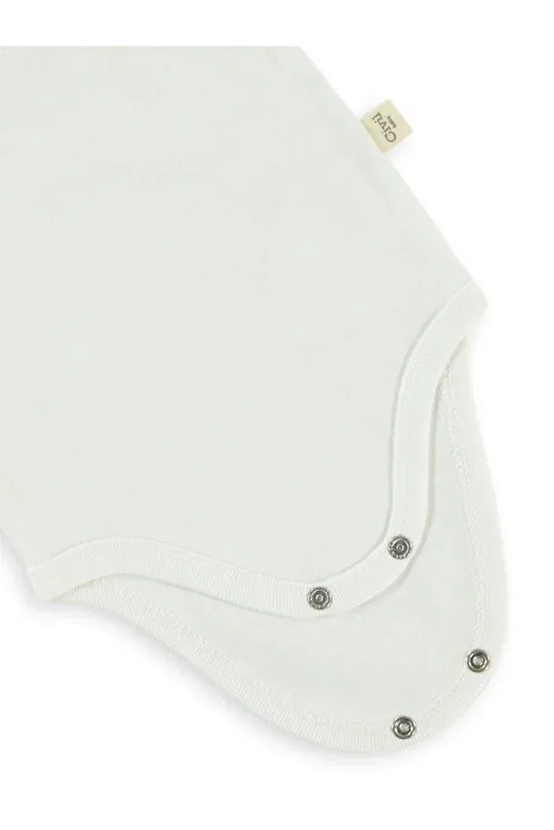Детское боди-комплект с коротким рукавом 3-Piece Plain Short Sleeve Snap Fastener Bodysuit Civil Baby, White — фото 2