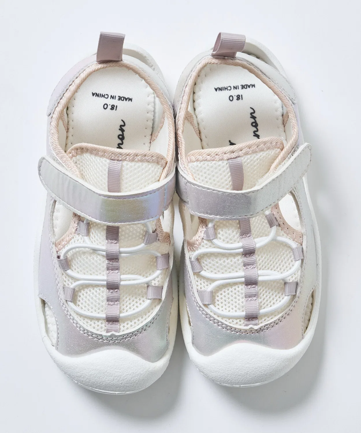 Детские сандалии-кроссовки из сетки с градиентом, модель Gradation Mesh, pairmanon, Ivory — фото 2