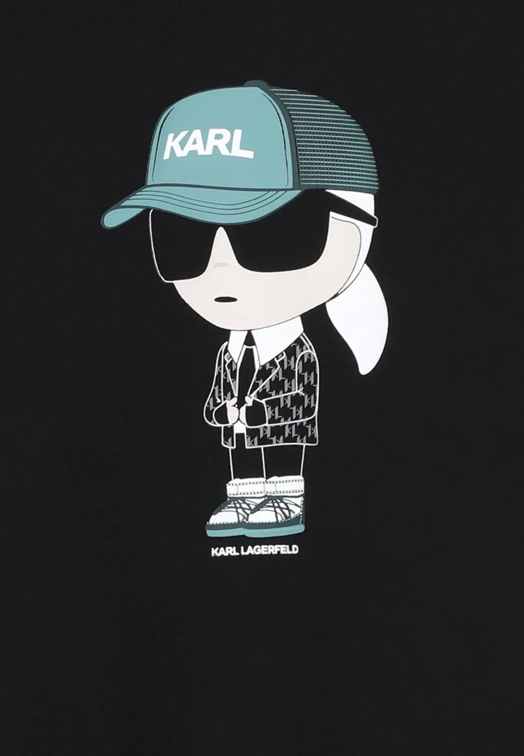 Толстовка унисекс - толстовка Karl Lagerfeld Kids, Black — фото 4