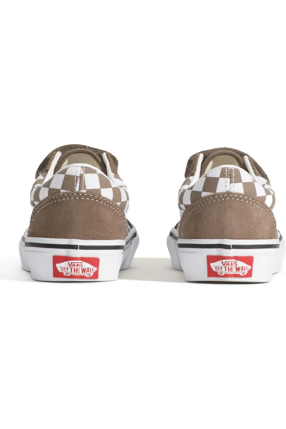 Кроссовки детские с блестящим верхом Old Skool Vans, Checkerboard Walnut — фото 3