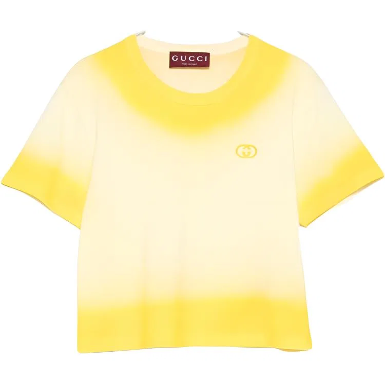 Женская футболка с обычным рукавом GUCCI, Yellow