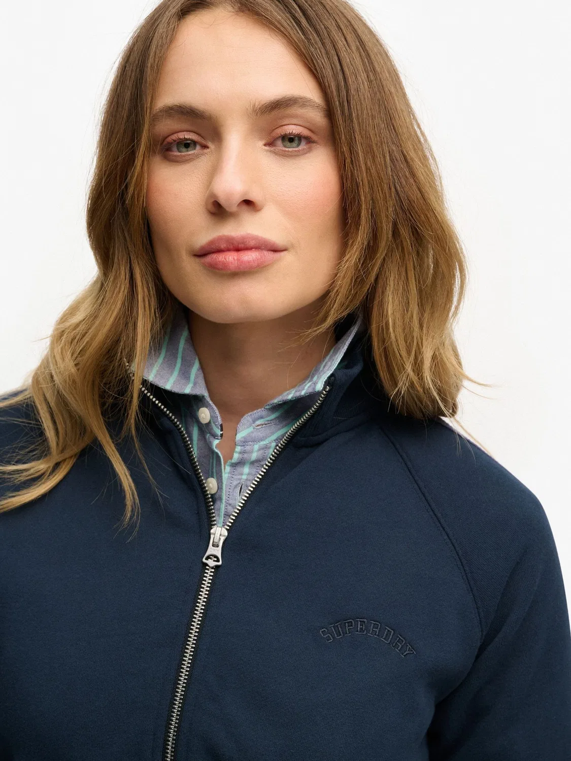 Толстовка на молнии Essential Logo Zip Track Top Superdry, синий — фото 4
