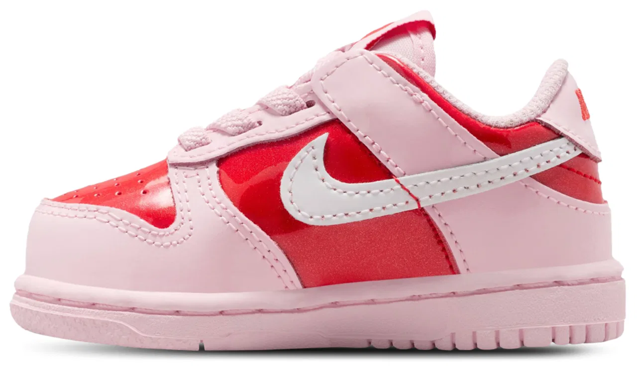 Кроссовки для малышей Dunk Low Nike, цвет Pink Foam/Summit White/Red — фото 2