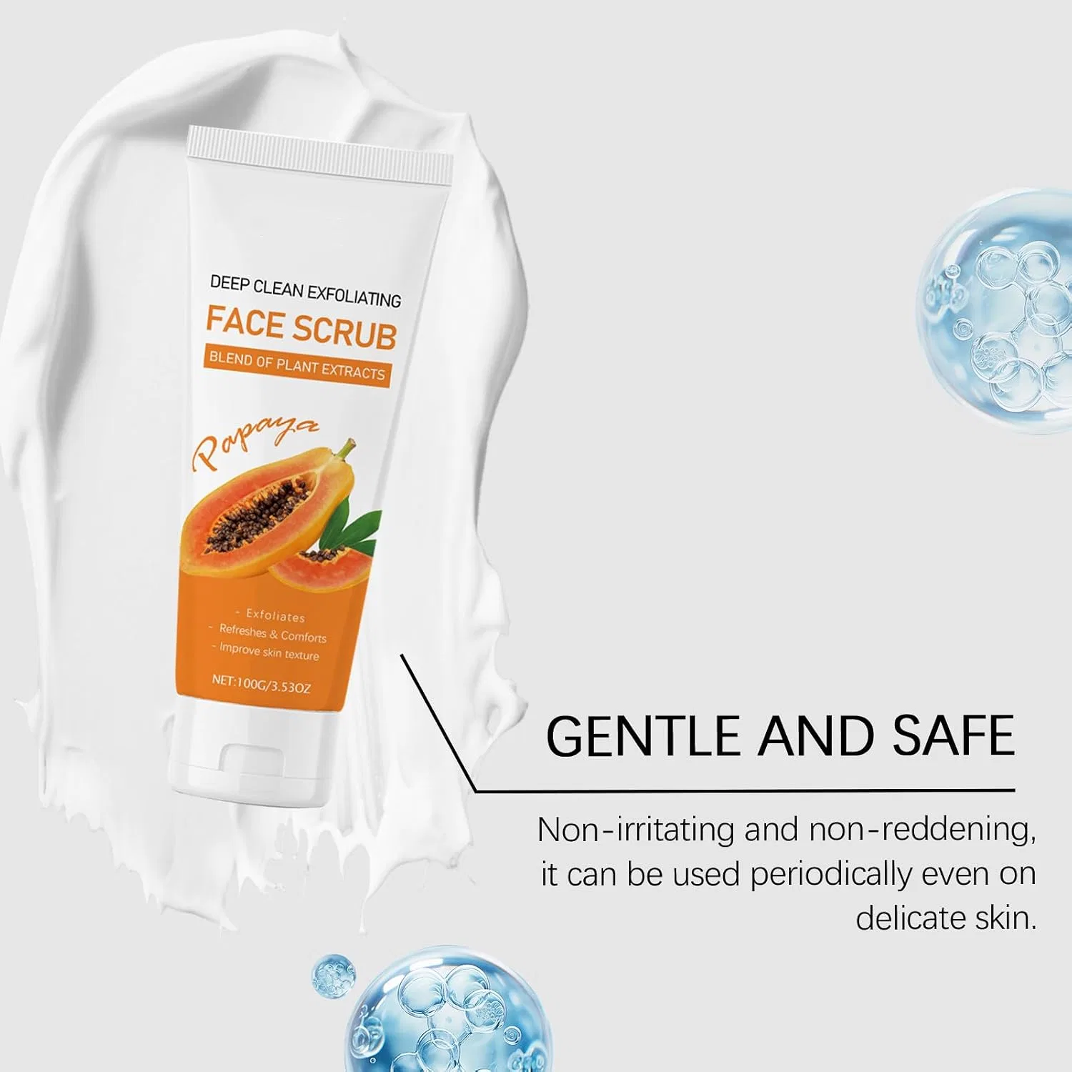 Скраб для лица Papaya Brightening Facial Scrub, Raevior, 100 г — фото 4